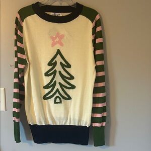 Women's Festive Sweater with Tree Design